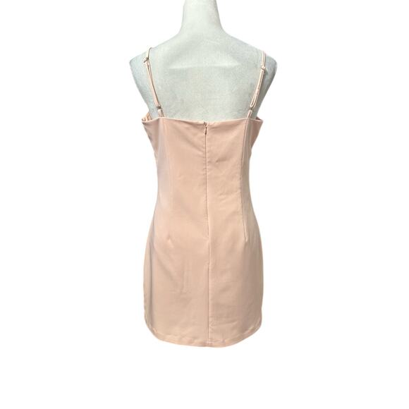 Lulus Sultry Moments Mini Sheath Dress Adjustable Straps Zip Closure Pink M NWOT - Picture 7 of 11